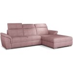 Les tendances - canapé convertible d'angle droit tissu rose têtières réglables suzy 272cm Les tendances - canapé convertible d'angle droit tissu rose têtières réglables suzy 272cm