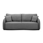 Canapé convertible bari 3 places - tissu anthracite - coffre de rangement - l215 x h89 x p100 cm Canapé convertible bari 3 places - tissu anthracite - coffre de rangement - l215 x h89 x p100 cm