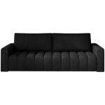 Les tendances - canap convertible capitonn larko velours - noir