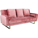 Canap� convertible clic - clac djobi velours rose pied or