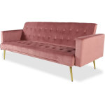 Canap convertible clic - clac justy velours rose