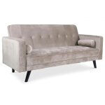 Canap convertible clic - clac scandinave slow velours taupe