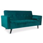 Canap convertible clic - clac scandinave slow velours vert