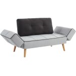 Vente - unique - canapé convertible clic - clac en tissu ebaty ii - gris clair et anthracite Vente - unique - canapé convertible clic - clac en tissu ebaty ii - gris clair et anthracite