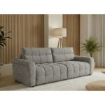 Canap� convertible avec coffre 3 places en velours chin� gris