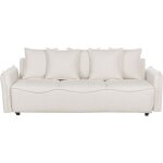 Beliani - canapé convertible couchage moderne avec rangement coussins dossier housses amovibles en tissu ... Beliani - canapé convertible couchage moderne avec rangement coussins dossier housses amovibles en tissu ...