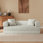Canap� convertible modulable 2 places, lit d?appoint 1 place, sofa de sol pliable, confort quotidien ...