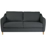 Drawer - canap convertible ouverture express 2 places en tissu - gris anthracite - vornay
