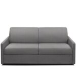 Inside75 - canap convertible paradiso express 140cm matelas 14cm gris silver