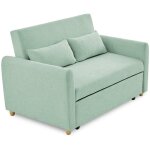 Deco in paris - canap� convertible scandinave en tissu vert d'eau kalaya