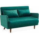 Canapé convertible velours 2 places scandinave - panam - pieds bois. banquette. dossier inclinable velours ... Canapé convertible velours 2 places scandinave - panam - pieds bois. banquette. dossier inclinable velours ...