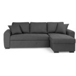 Canape dangle convertible reversible 4 places - tissu gris - contemporain - l 244 x p 151 x h 90 - hamilton ...