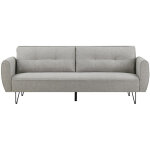 Canap� design convertible 3 places en tissu gris clair soho