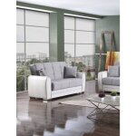 Canapé dlobuon, canapé d'angle conteneur en éco - cuir et tissu, canapé de salon avec ouverture clic ... Canapé dlobuon, canapé d'angle conteneur en éco - cuir et tissu, canapé de salon avec ouverture clic ...
