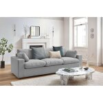 Bobochic - canap� droit fixe 3 places belair gris clair
