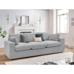 Bobochic - canapé droit fixe compact belair gris clair Bobochic - canapé droit fixe compact belair gris clair