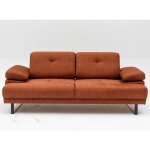 Cotecosy - canap� moderne en tissu orange mustang 2 places