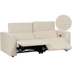 Beliani - canap electrique 2 places inclinable en velours ctel avec port usb beige ulven
