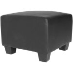 Hhg - canap - lment pouf repose - pied lyon, modulaire, simili - cuir, noir