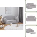 Canap� enfant 2 places - vidaxl canap� - lit enfants 2 places gris clair peluche douce - canap� enfant ...