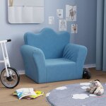Canap� pour enfants bleu peluche douce vidaxl32393