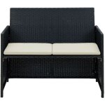 Canap� ext�rieur avec design �l�gant et minimal avec diff�rentes couleurs coussins couleur : noir