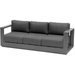 Hesperide - canap de jardin allure 3 places graphite & gris zebrano en aluminium trait poxy - hespride ...