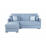 Abitare - canap� - lit d'angle en tissu bleu clair - spinea