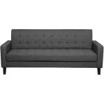 Beliani - canapé - lit clic - clac en tissu gris foncé avec dossier réglable et espace de stockage pour ... Beliani - canapé - lit clic - clac en tissu gris foncé avec dossier réglable et espace de stockage pour ...