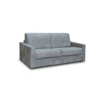 City - canap lit dtroit 3 pl microfibre gris matelas 140 28 kg / m3