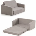 Relax4life - canap - lit enfant 2 en 1 avec dossier large, fauteuil enfant convertible avec housse dhoussabl ...