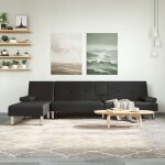 Torana - canapé - lit en forme de l noir 255x140x70 cm similicuir Torana - canapé - lit en forme de l noir 255x140x70 cm similicuir