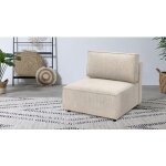 Bobochic - chauffeuse 1 place pour canap� modulable nihad tissu velours c�tel� beige