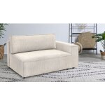 Bobochic - chauffeuse 2 places avec accoudoir pour canap� modulable nihad tissu velours c�tel� angle ...