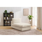 Bobochic - m�ridienne pour canap� modulable paris tissu bouclette beige