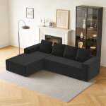 Canap� modulaire d'angle en l avec assise profonde, canap� cloud 4 places, canap�s de compression, 261x168x58c ...