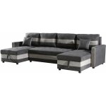Habitat et jardin - canap panoramique convertible avec coffres de rangement 'antoine' - 5 places - gris ...