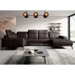 Canapé panoramique design skaw simili cuir - têtières réglables a gauche - marron - méridienne a gauche ... Canapé panoramique design skaw simili cuir - têtières réglables a gauche - marron - méridienne a gauche ...
