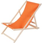 Mucola - canap� de plage, divan de jardin chaise longue de jardin en bois divan pliant - orange