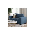 Canap de relaxation lectrique 2 places en velours ctel bleu