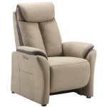 Les tendances - canapé de relaxation électrique en nubuck kondort - beige - 1 place électrique Les tendances - canapé de relaxation électrique en nubuck kondort - beige - 1 place électrique