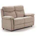 Canap� de relaxation en tissu kosta - beige clair - 2 places fixe