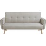 Concept - usine - canap� scandinave convertible 3 places en tissu beige berlin