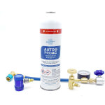 Multitanks - canette greenfreeze autoproac , avec flexible et raccords r12, r134a et 1234yf