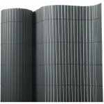 Canisse pvc brise vue, gris, 180 x 300 cm