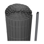 Swanew - canisse en pvc gris anthracite double face, 90% d'occultation, h. 90 cm x l. 400 cm