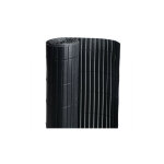 Canisse en pvc noir - 90% d'occultation - long 6 m, hauteur 1 m