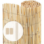 Canisse en roseau naturel brise vue avec attaches de fixation 140x300cm