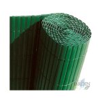 Suinga - canisse synthtique pvc double 1 x 3 m avec cannes entires vert forc, brise - vue pour jardins, ...