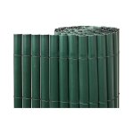 Canisse synthtique pvc simple 2 x 5 m avec cannes entires vert forc, brise - vue pour jardins, balcons ...